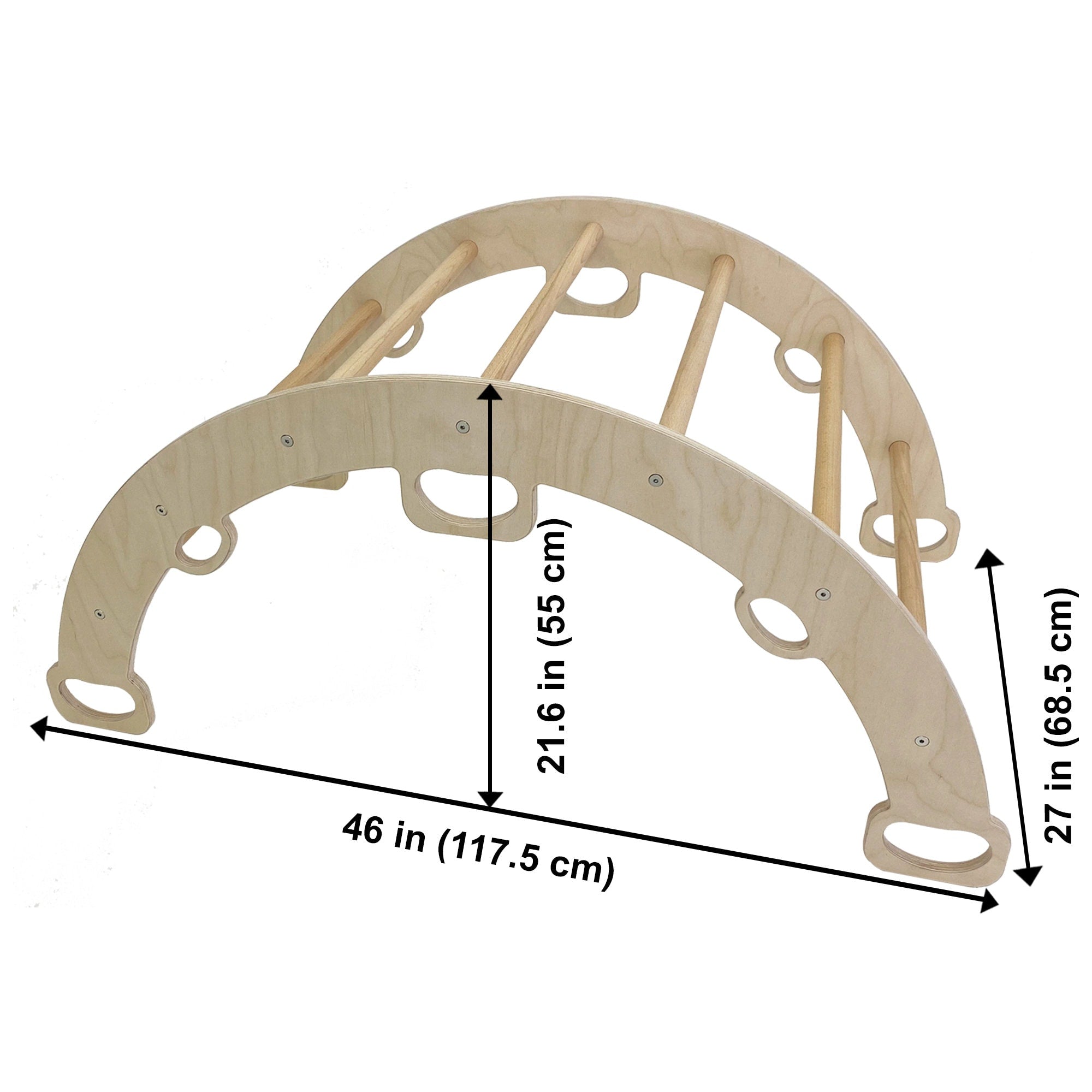 Wooden Climbing Arch Swing with Playtime in the forest design Pillow