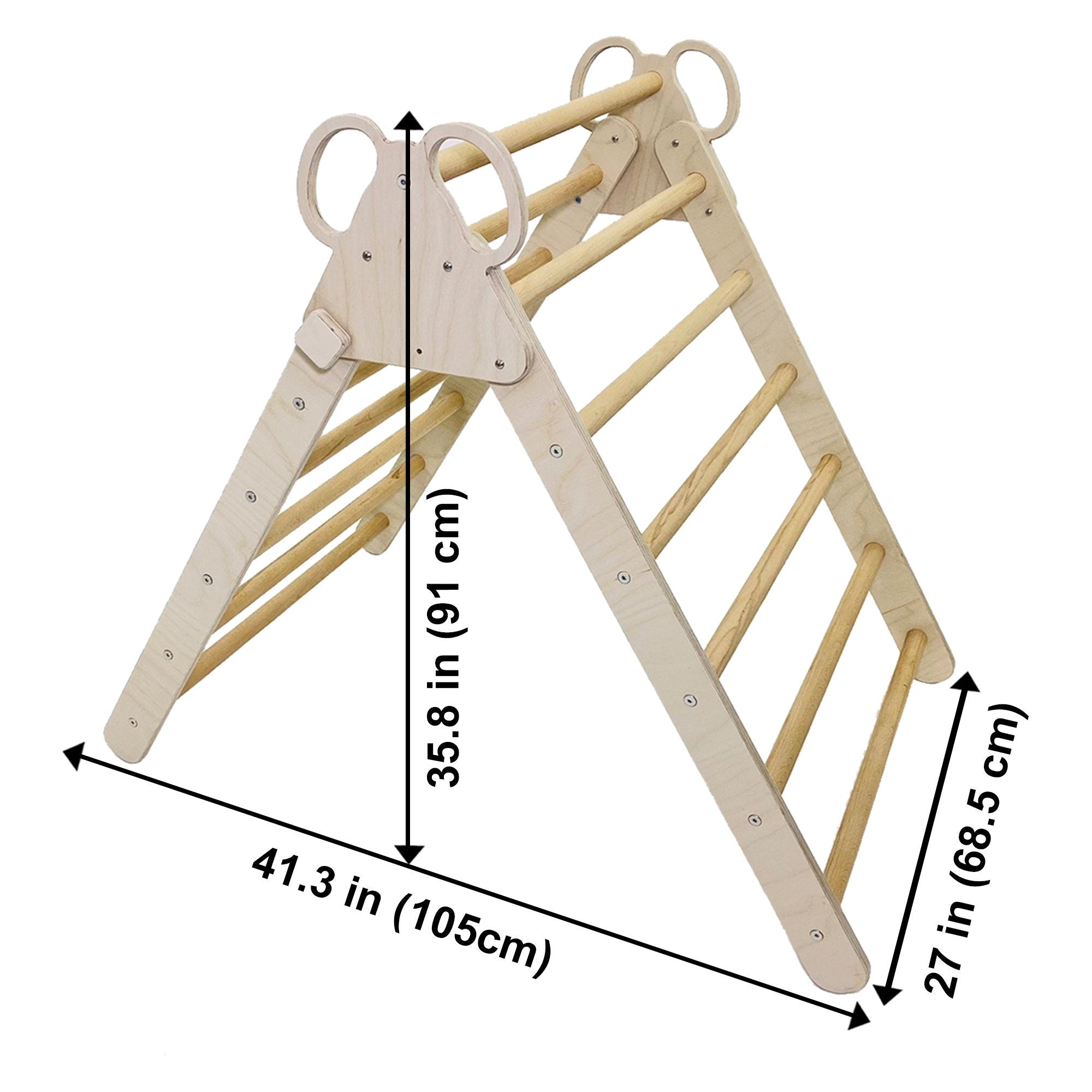 Folding Wooden Climbing Triangle for Kids, Montessori GYM Triangle