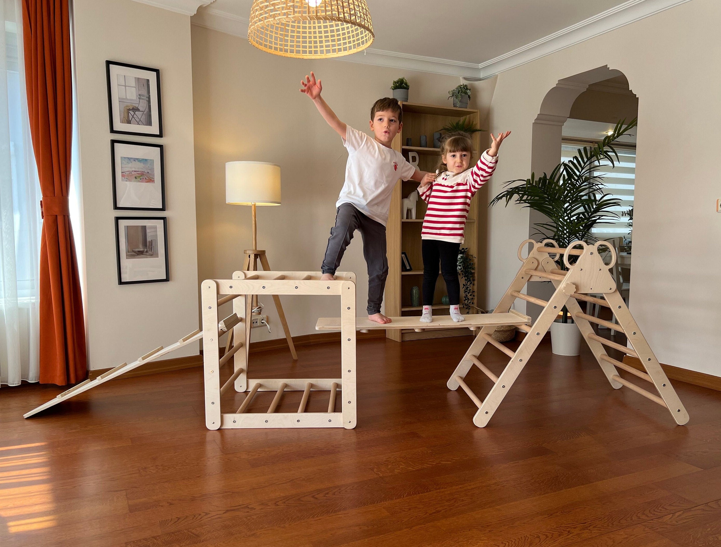 Transformable Climbing Cube with ramp, Montessori Cube for kids, Cube Set for Toodler